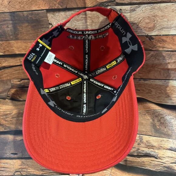 Texas Tech Red Raiders Baseball Hat Cap Adjustable Red White Stitch Under Armour - Picture 6 of 7